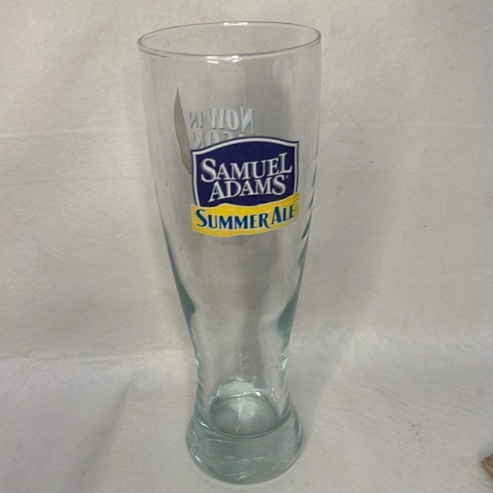 Samuel Adams Summer Ale 16 Oz Beer Drinking Glass Now In Season Bright Citrusy